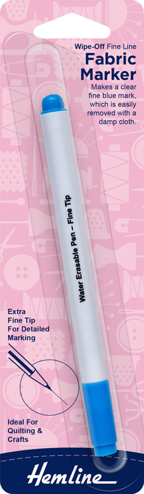 HEMLINE HANGSELL - Fine Line Fabric Marker - Blue