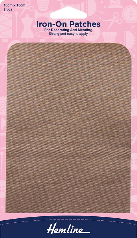 HEMLINE HANGSELL - Iron-On Patches (2 pcs) - fawn