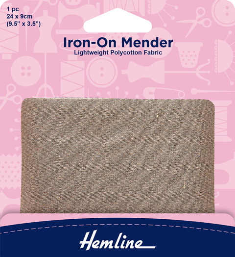 HEMLINE HANGSELL - Iron-On Mending Patch (1pcs) - fawn