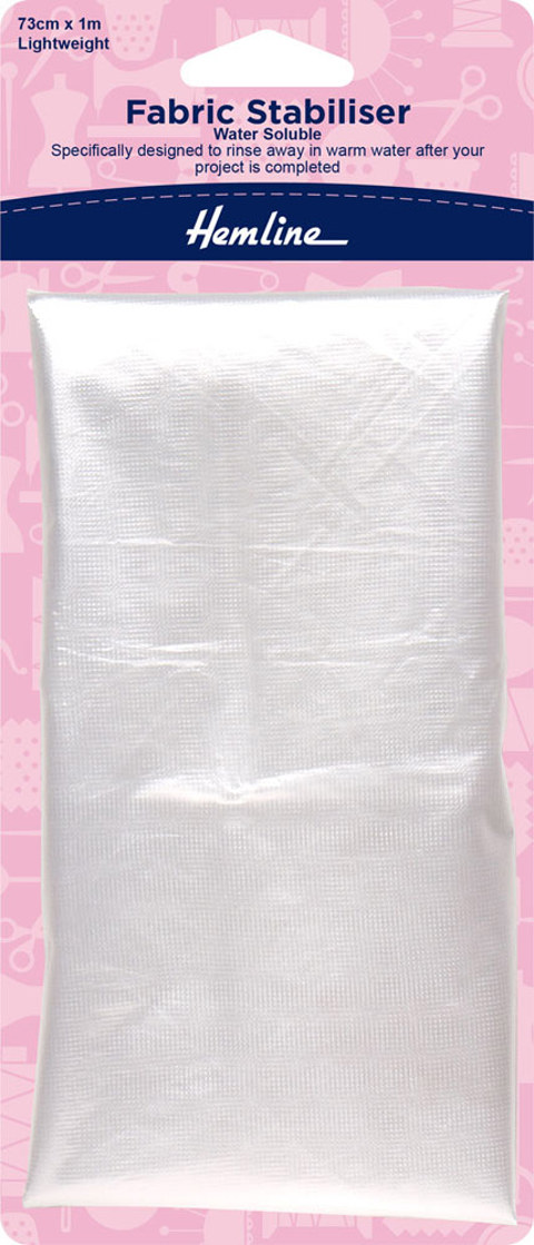 HEMLINE HANGSELL - Stabiliser Fabric - Solvy 50cm x 1m - water soluble