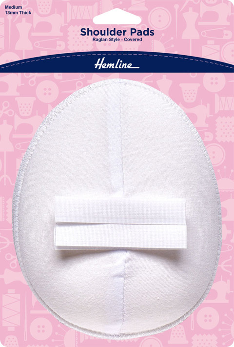 HEMLINE HANGSELL - Shoulder Pad Covered Raglan 13mm, medium - white