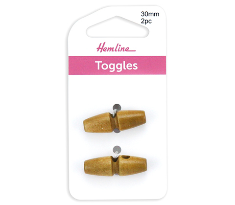 Mid Wooden Toggles 30mm 2pc