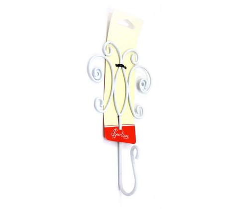 Quilt Hook – 7.5in wire – White – Butterfly scroll.