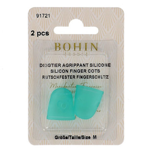 BOHIN - Rubber Finger Cots (M) - green rubber 2 pack