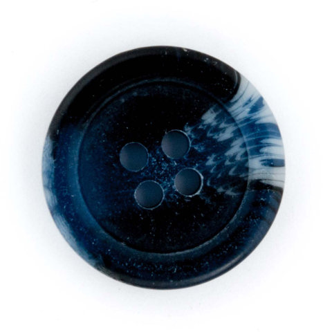HEMLINE BUTTONS - Marble Style Button - blue 20mm
