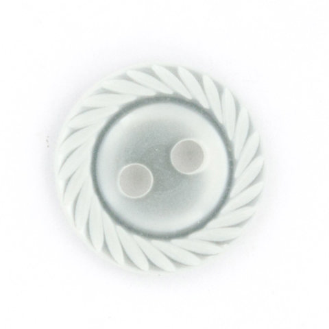 HEMLINE BUTTONS - Rope Edge Shirt Button - clear 14mm