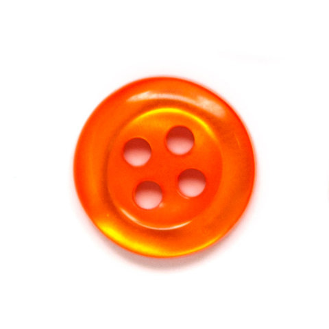 HEMLINE BUTTONS - Fluoro Shirt Button - fluro orange 18mm