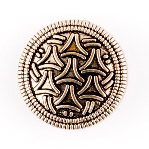 HEMLINE BUTTONS - Metal Swirl Jacket Button - gold 18mm