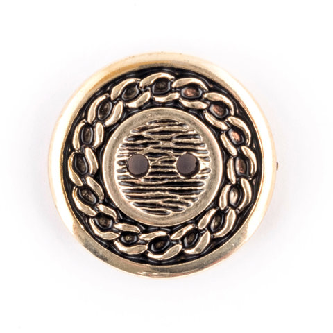 HEMLINE BUTTONS - Metal Rope Edge Button - gold 20mm