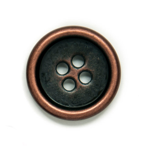 HEMLINE BUTTONS - Metal Suit Button - copper gold 20mm