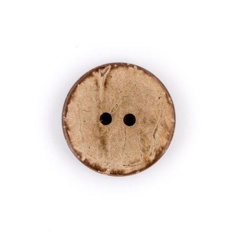 HEMLINE BUTTONS - Fake Leather Button - cream 22mm