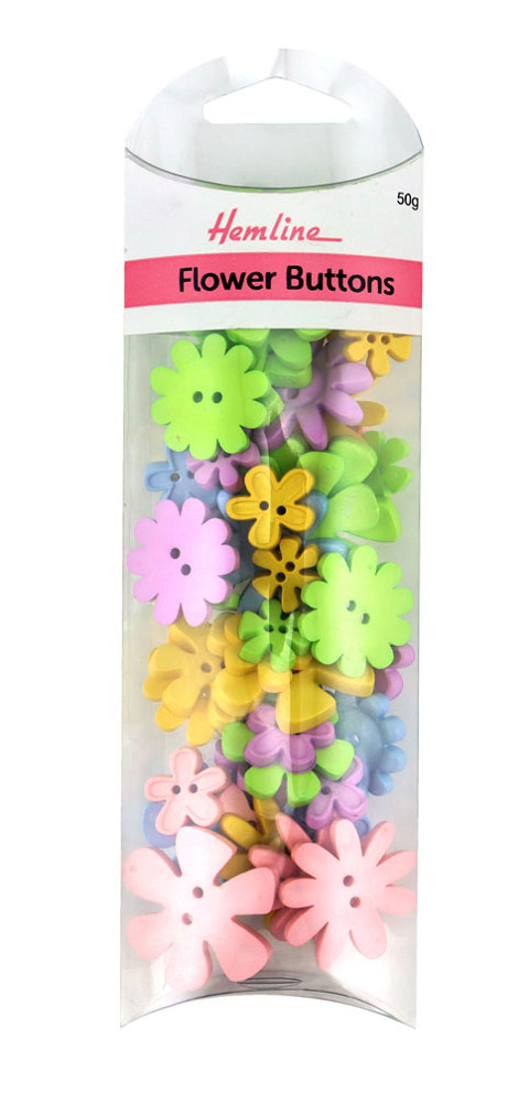 HEMLINE BUTTONS - Flower Novelty Bulk Button Pack