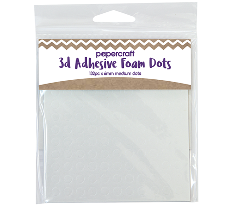 Papercraft 6mm 3D Adhesive Foam Dots - 132pcs