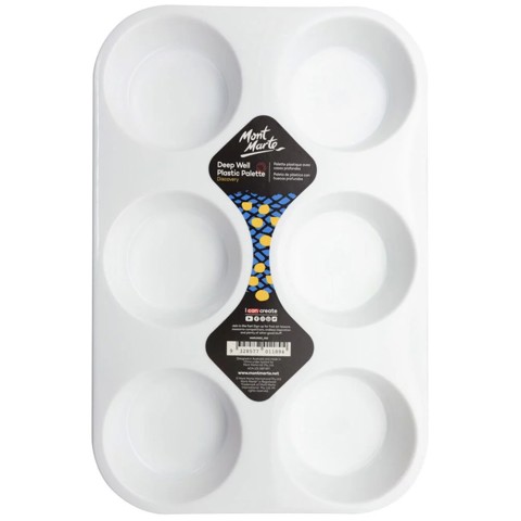 Mont Marte - Deep Well Plastic Palette 6 hole
