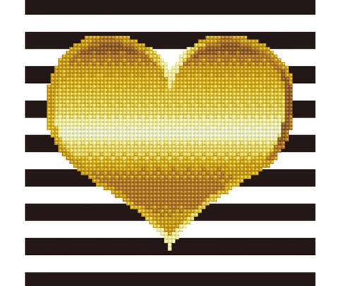 Diamond Art - Heart - 22 x 22cm
