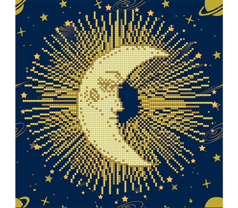 Diamond Art - Moon Mandala - 30 x 30cm