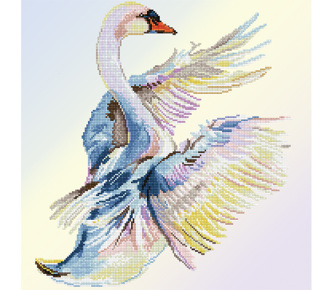 DIAMOND DOTZ - Graceful Landing - 51.5 x 51.5cm (20.2 x 20.2 in)