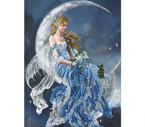 Diamond Dotz Silver Moon - 52 x 62cm  (20.5 x 24.4in)
