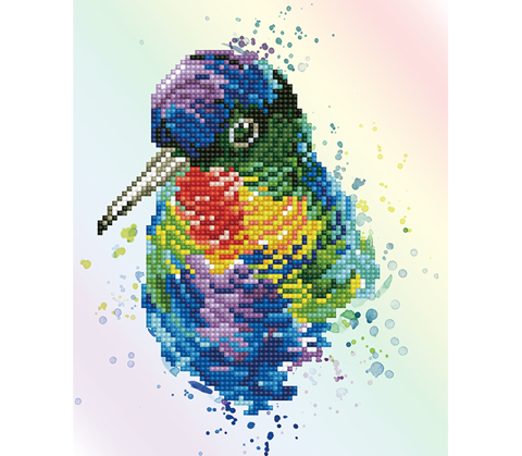 DIAMOND DOTZ - Rainbow Feathers - 30 x 35cm (11.8  x 13.8IN )