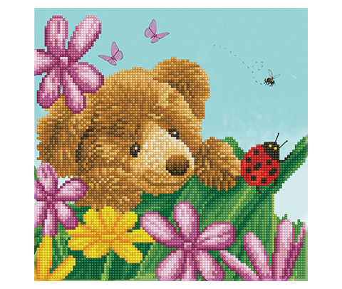 DIAMOND DOTZ - Honey Pot Bear Hide And  Seek - 30.50 x 30.50cm