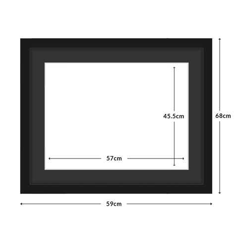 DIAMOND DOTZ - Aperture:57 X 45.5Cm Black/Black