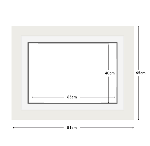 DIAMOND DOTZ - Aperture:65 X 40Cm White/White