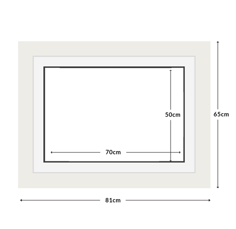 DIAMOND DOTZ - Aperture:70 X 50Cm White/White