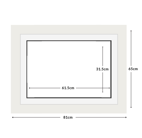 DIAMOND DOTZ - Aperture:61.5 X 31.5Cm White/White