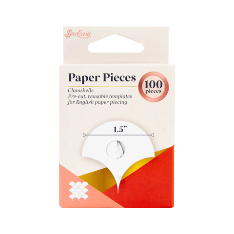 Sew Easy Paper Pieces Pre Cut - Clamshell 1.5 Inch