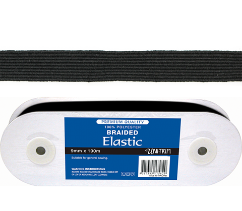 Elastic Premium Braided - 9mm Black