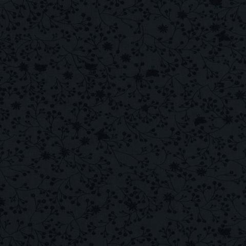 Quilt Backing - Flutter Quilt Backing Fabric - 280 Width Printed - Black