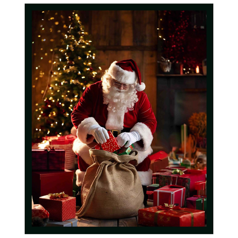 Hobbysew - 36" 100% Cotton Christmas Panel - Santa