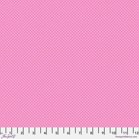 Tula Pink True Colours - On the Grid - BUBBLEGUM