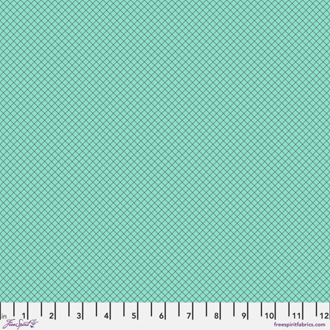 Tula Pink True Colours - On the Grid - RAINDROP