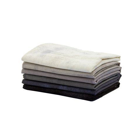 Moda - Grunge Basics Fat Quarters - Fog - 6 Pack