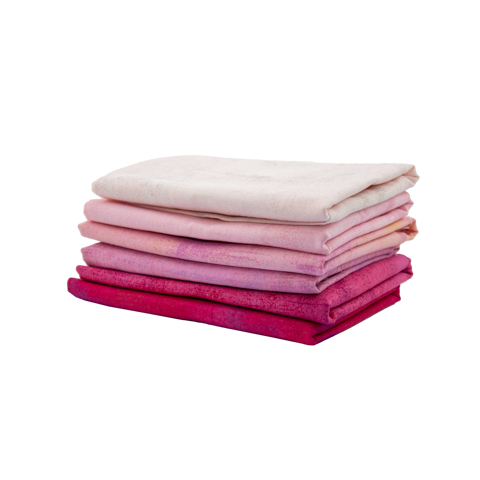 Moda - Grunge Basics Fat Quarters - Pink Haze - 6 Pack