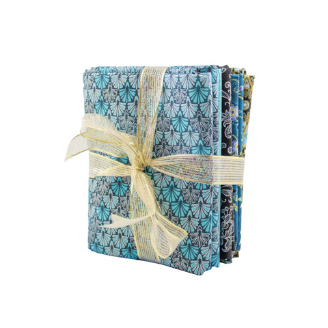 Robert Kaufman - Metallic Fabric Bundle - Blue