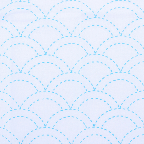 Sashiko White Cloth - Waves