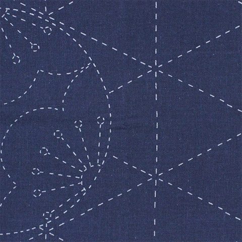 Sashiko Navy Cloth - Diamonds
