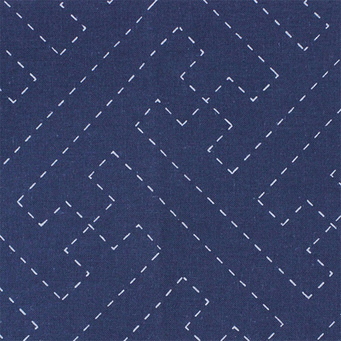 Sashiko Navy Cloth - Keys