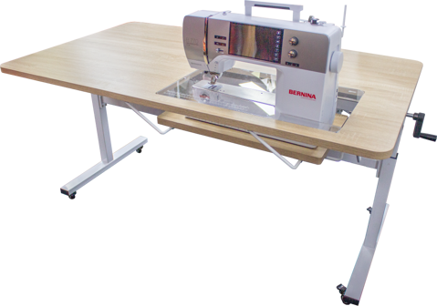 Horn - Height Adjustable Sewing and Cutting Table Weathered Oak (Flat Packed)