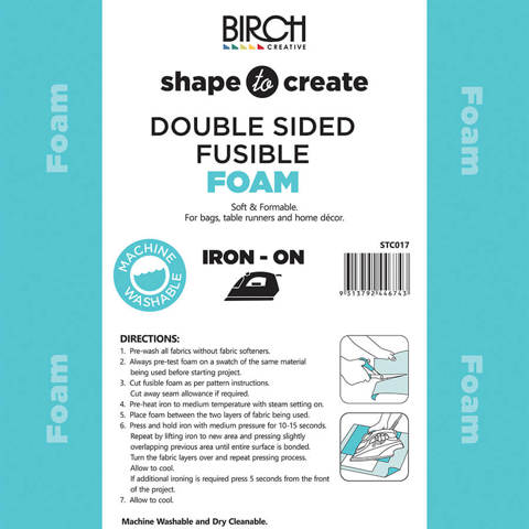 SHAPE TO CREATE FUSIBLE BAG FOAM - 90cm wide