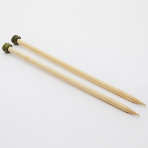 KnitPro - Straight Single Point Knitting Needles - Bamboo 33cm x 9.00mm