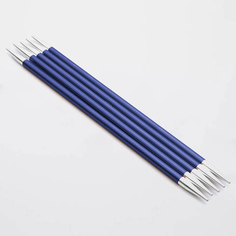 KnitPro - Zing Dbl Point Knitting Needles 20cm - Aluminium 20cm x 4.00mm
