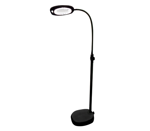 Black LED Magnifying Floor Lamp