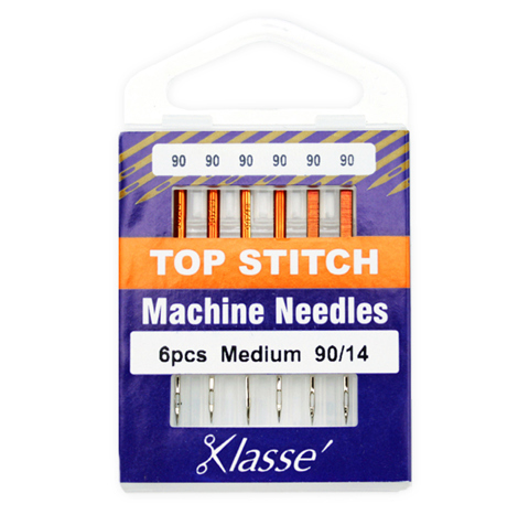 Klasse Machine Needle Topstitch Size 90/14 - 6 per cassette