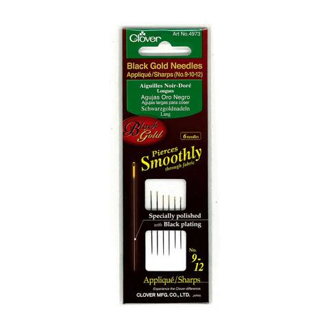 Clover Black Gold Needles Applique/ Sharps Assorted 