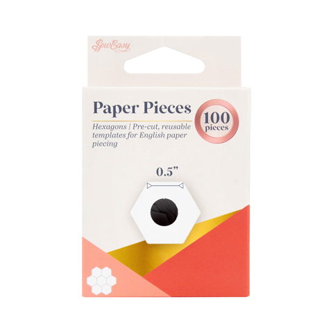 Sew Easy Paper Pieces Pre Cut - Hexagon 0.5 Inch