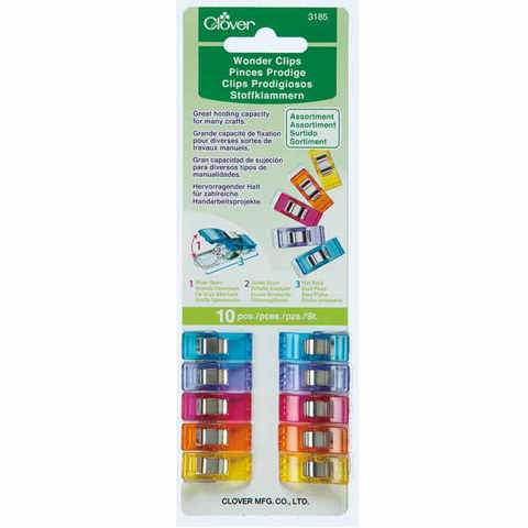 Clover Wonder Clips 10 pcs - Assorted