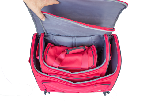 Horn Trolley Bag Trio - Cherry Red